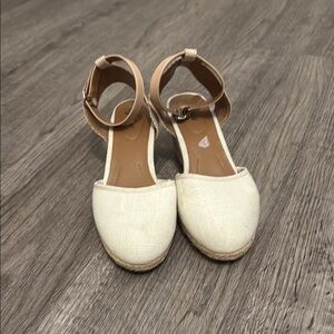 Style & Co Cream Tan Espadrilles Ankle Strap
